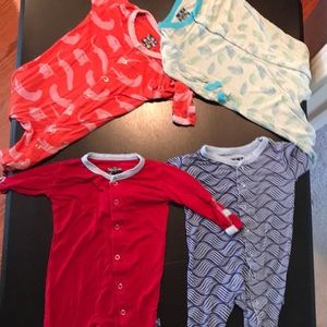 Kickee Pants button footies